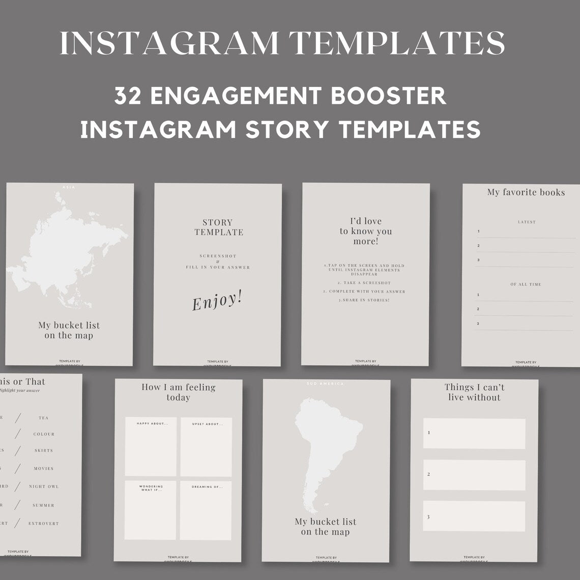 Engagement Boosters, Instagram Story Canva Template, Professional Instagram Stories Templates for Brand Consistency