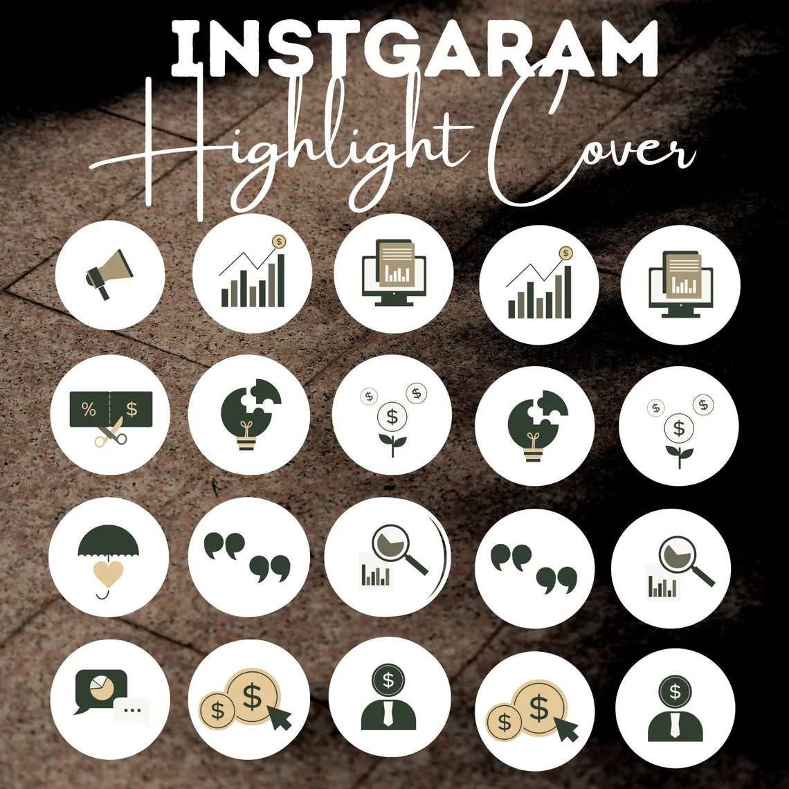 Instagram Highlight CoveEditable & Instant Download for Business, Instant Digital Download, Business Instagram Pack, Social Media Templates