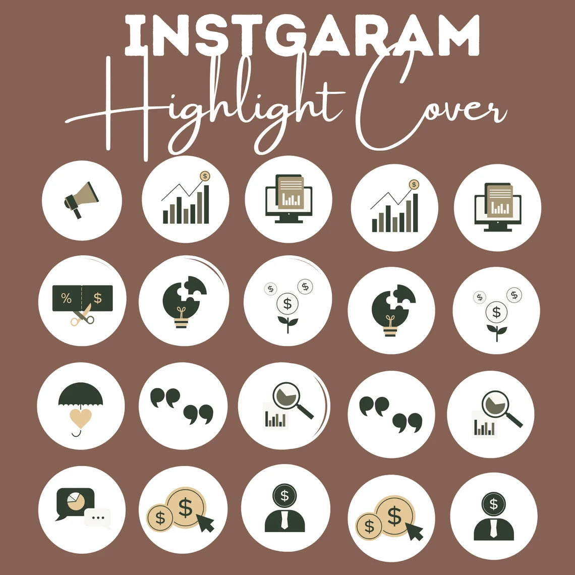 Instagram Highlight CoveEditable & Instant Download for Business, Instant Digital Download, Business Instagram Pack, Social Media Templates