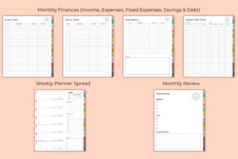 Personalized Birth Chart, Yearly Spreads, Monthly Planners, Contact List, Birthdays, Movie Tracker, Digital Study Planner for Goodnotes