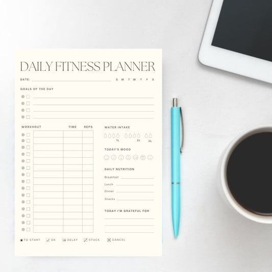 Fitness Planner Printable, Workout Planner Fitness Plan Organizer, Fitness Planner Printable, Track Your Fitness Goals, Progress, Schedule